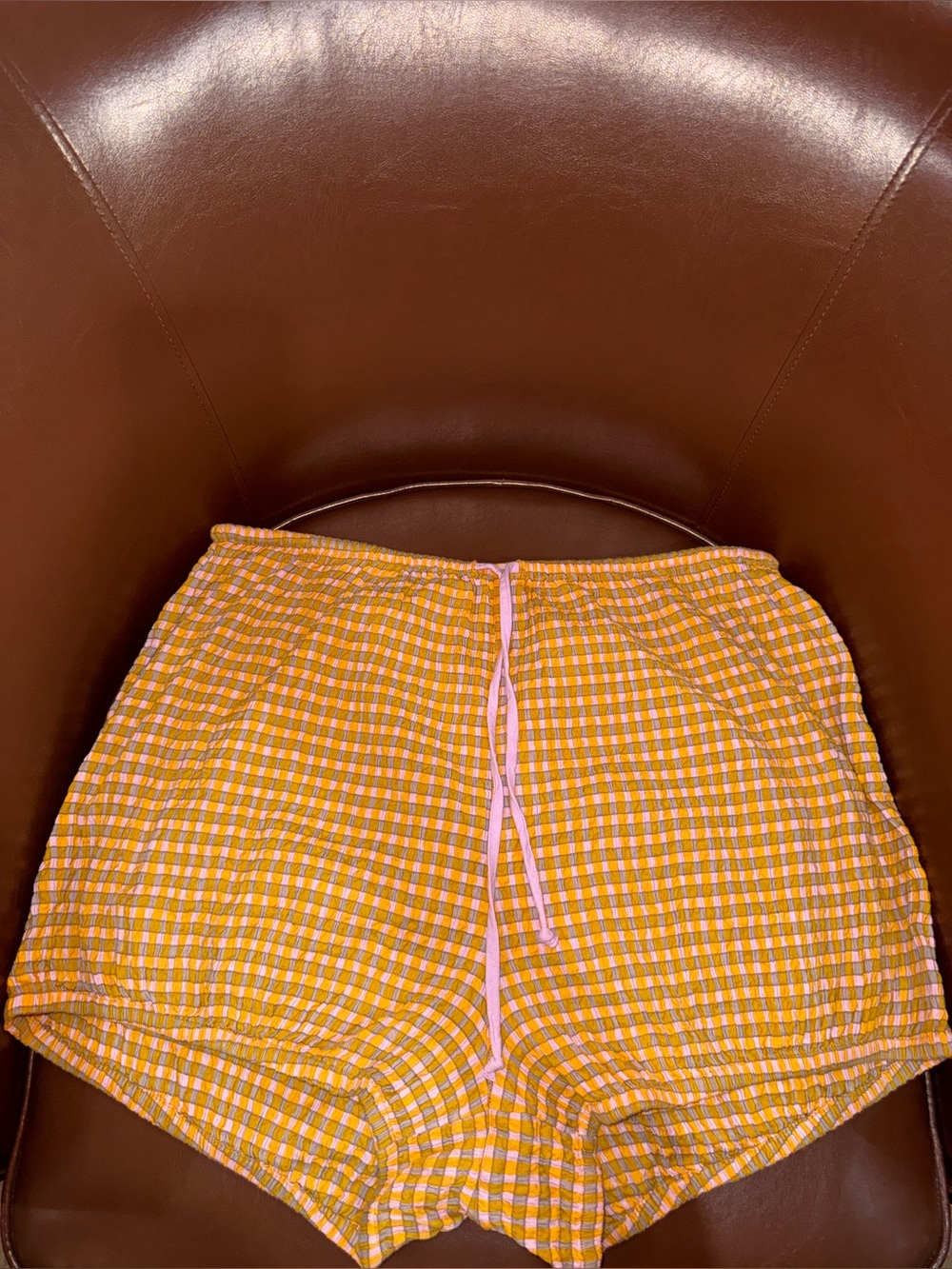 Free People Sophia Plaid Bloomer Shorts NWOT Large